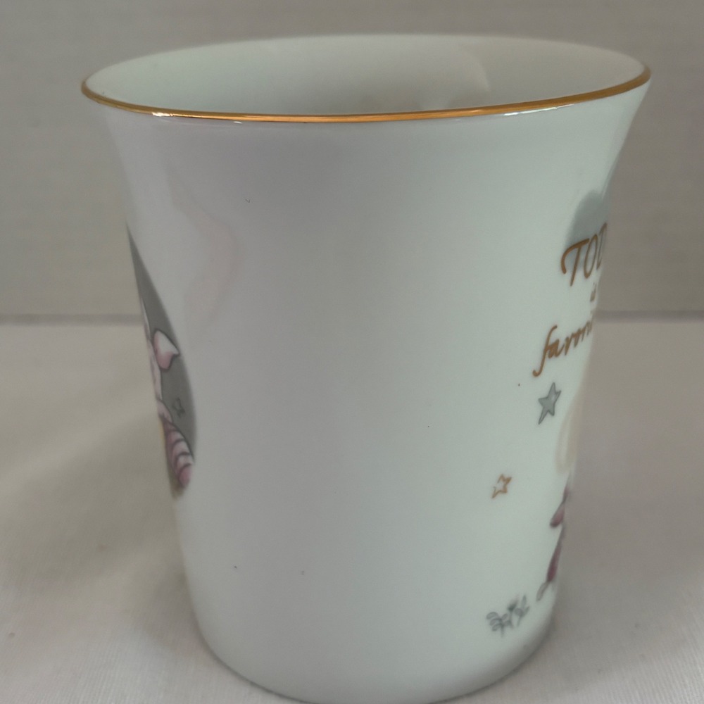 Disney Winnie the Pooh Piglet Today is my favorite Day Gold Rim Mug Zrike Brands - Picture 4 of 8